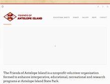 Tablet Screenshot of friendsofantelopeisland.com